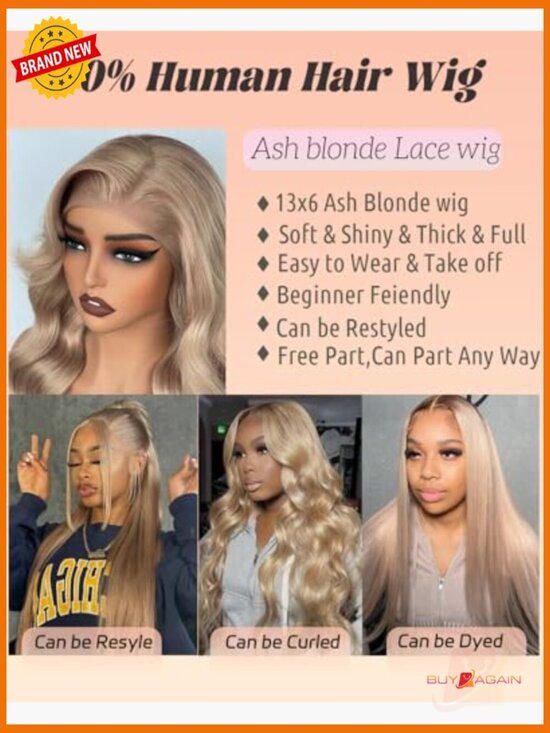 13x6 Straight Lace Front Wig Human Hair Glueless HD Transparent 180 Density main image 6